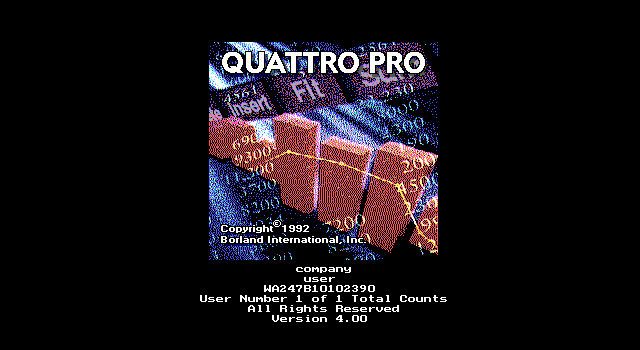 Quattro Pro 4.0 - Splash